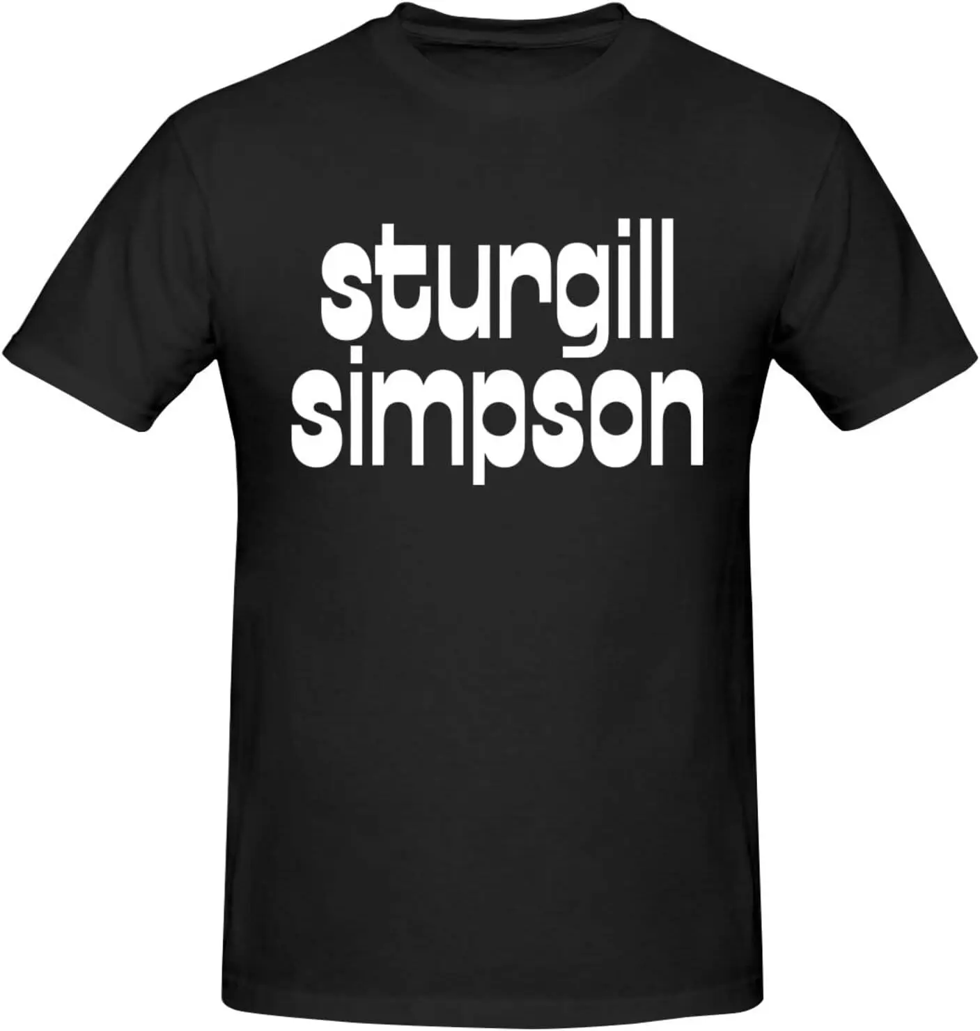 

Мужская рубашка с логотипом Sturgill Music Simpson, персонализированная футболка с коротким рукавом, модные футболки с рисунком, крутые повседневные топы черного цвета