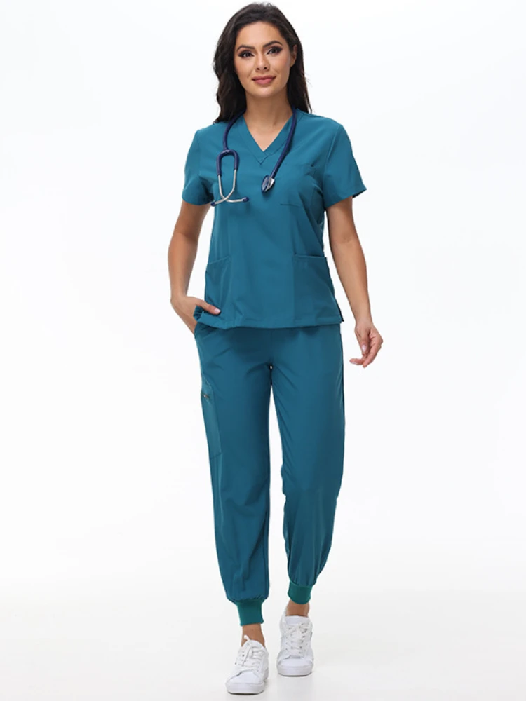 الزي الجراحي امرأة فرك مجموعة ممرضة صالون تجميل عمال الدعك السريري أعلى السراويل مجموعات سبا طبيب المواد التمريض الطبية
