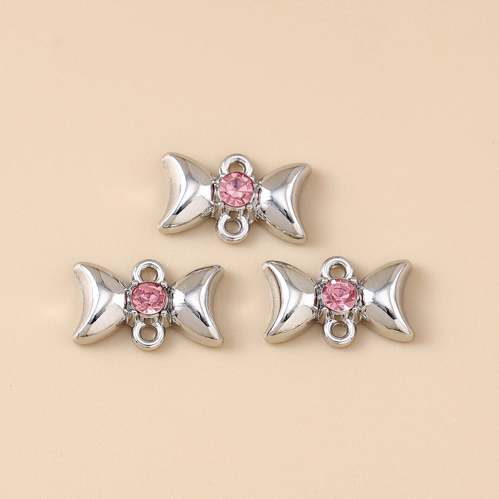 Leslie 5 Stück Niedliche Kristall-Sailor-Moon-Anhänger und Verbinder für Ohrringe, Armbänder, Halsketten, Schleifen-Anhänger, DIY-Schmuckherstellung – Detail 6