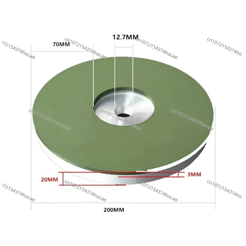 200MM Resin Diamond Wheel Grinding Disc for Hairdressing Scissor Electric Clipper Gem Jade Tungsten Steel Knife Polishing Disc