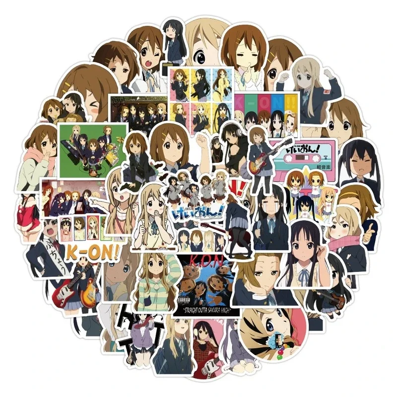 10/30/50PCS Anime K-ON Stickers Cartoon Doodle Stickers Waterproof Graffiti Sticker for Laptop Trolley Helmet DIY Decal