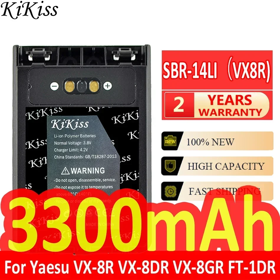 

KiKiss Battery SBR-14LI (VX8R) 3300mAh For Yaesu VX-8R VX-8DR VX-8GR FT-1DR FT1XD FT-2DR radio FNB-102LI FNB-101Li