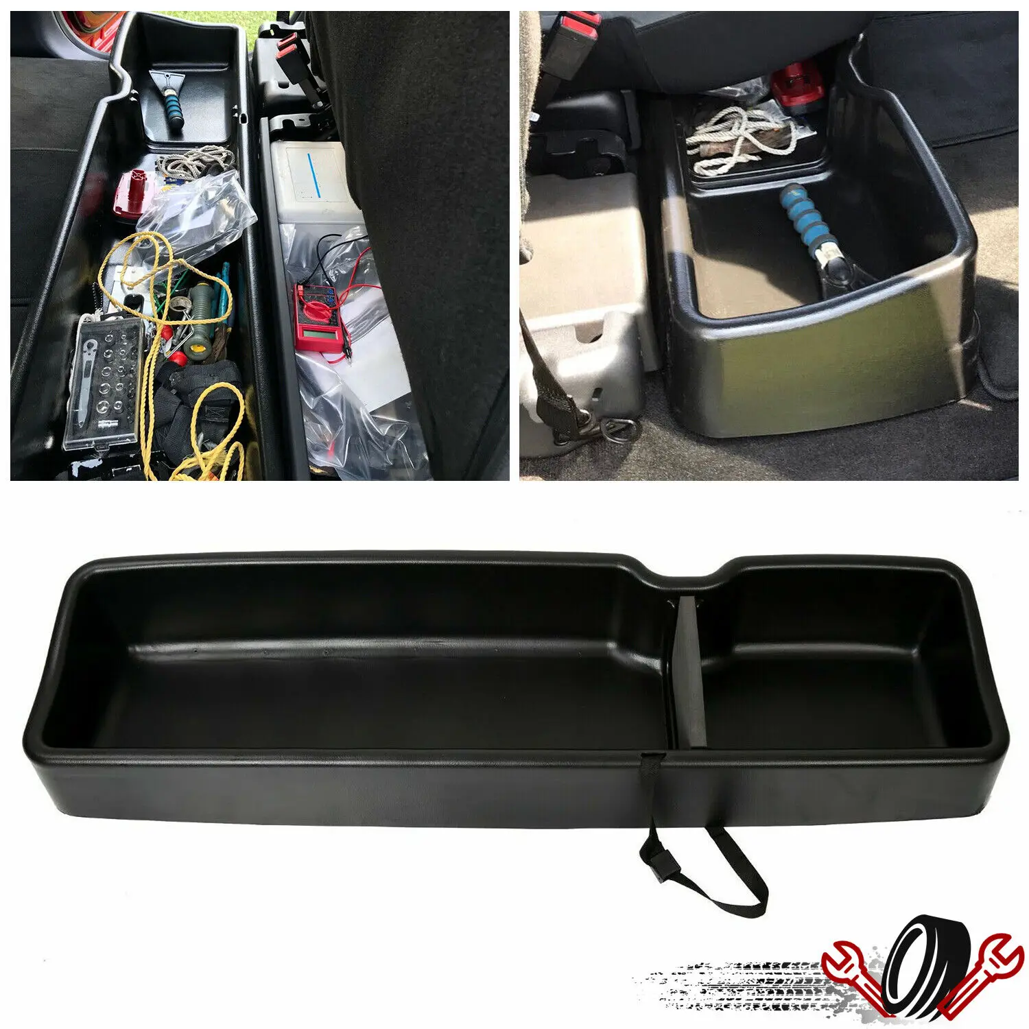 

US Under Seat Storage Box For 15 16 17 18 19 20 F150 17-20 F250 F350 18-20 F450 Super Crew Cab