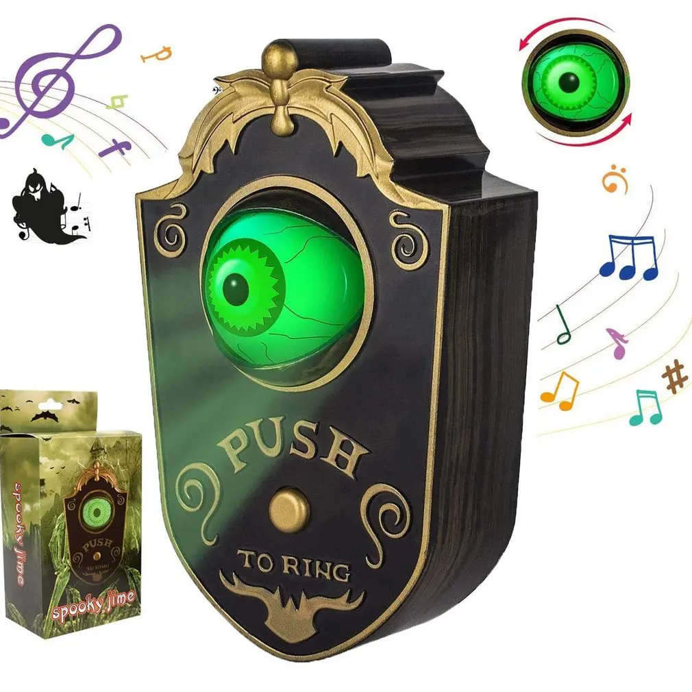 هالوين واحد العين الجرس مسكون الديكور الرعب الدعائم متوهجة معلقة قطعة باب معلق الجرس مقلة العين الجرس ديكور