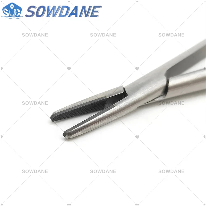 1pc Dental Orthodontic Surgical Ligature Forming Tweezer Castroviejo Needle Holder Fine Beak Handle with lock Dentist Instrument