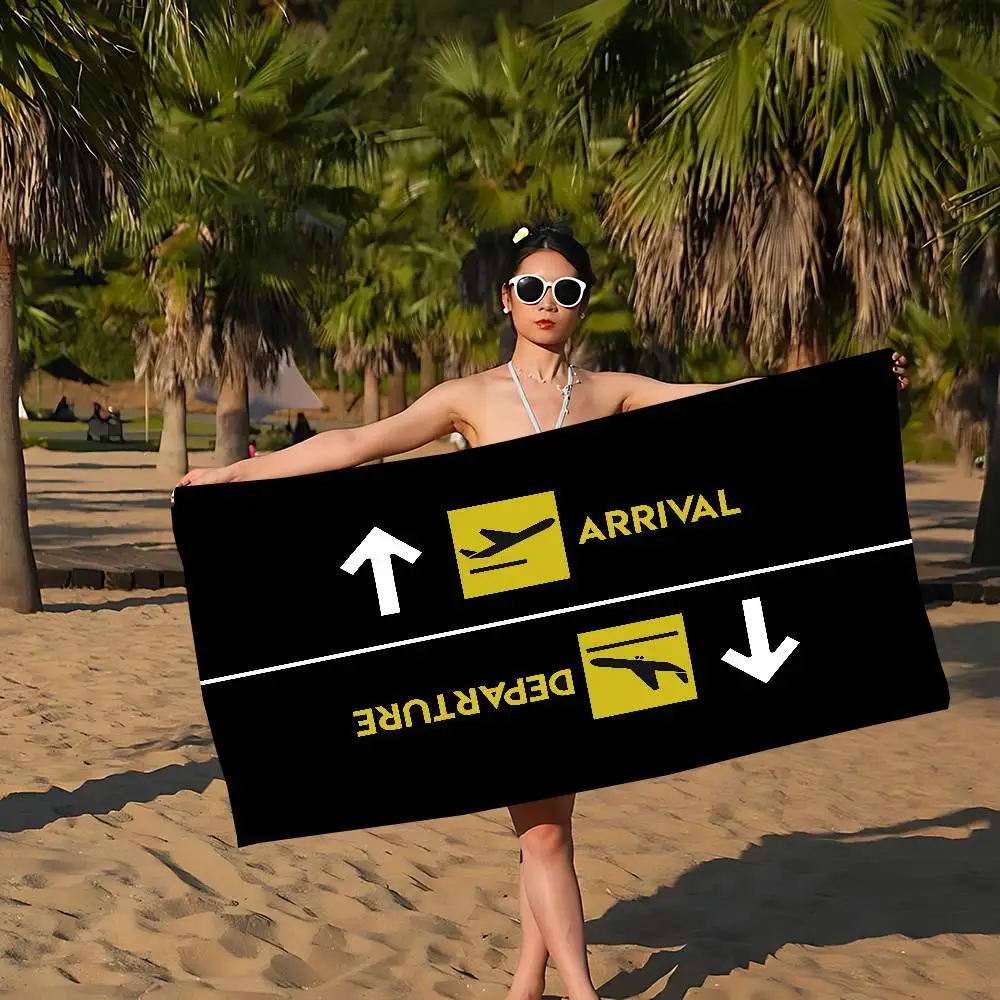 Arrivals And Departures Big Microfiber Beach Towels Quick Dry Towel Sand Beach Towels Pool Towel for Travel Swim Pool Yoga