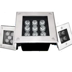 Square LED Underground Light LED Outdoor Ground Light Garden Path Buried Yard Lamp RGB AC85-265V IP67