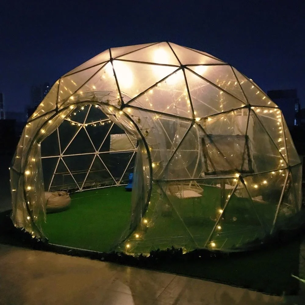 2022 New style 3m transparent  Dome Tents Geodesic Dome Clamping Tents With Water-proof with double-layer material