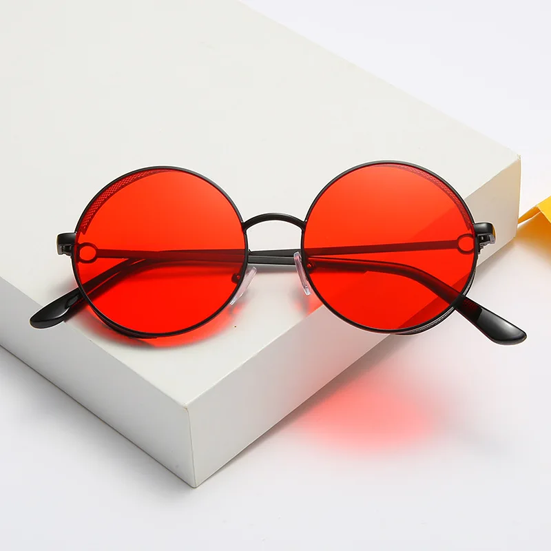 

New Fashion Sun-Proof Glasses Vintage Small round Frame Personalized Sunglasses Wedding Photo Sunglasses