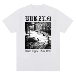 Vintage Metal Band Burzums Album Cover Print Music T Shirt Men Women Fashion Casual Short Sleeve Plus Size T Shirt Unisex