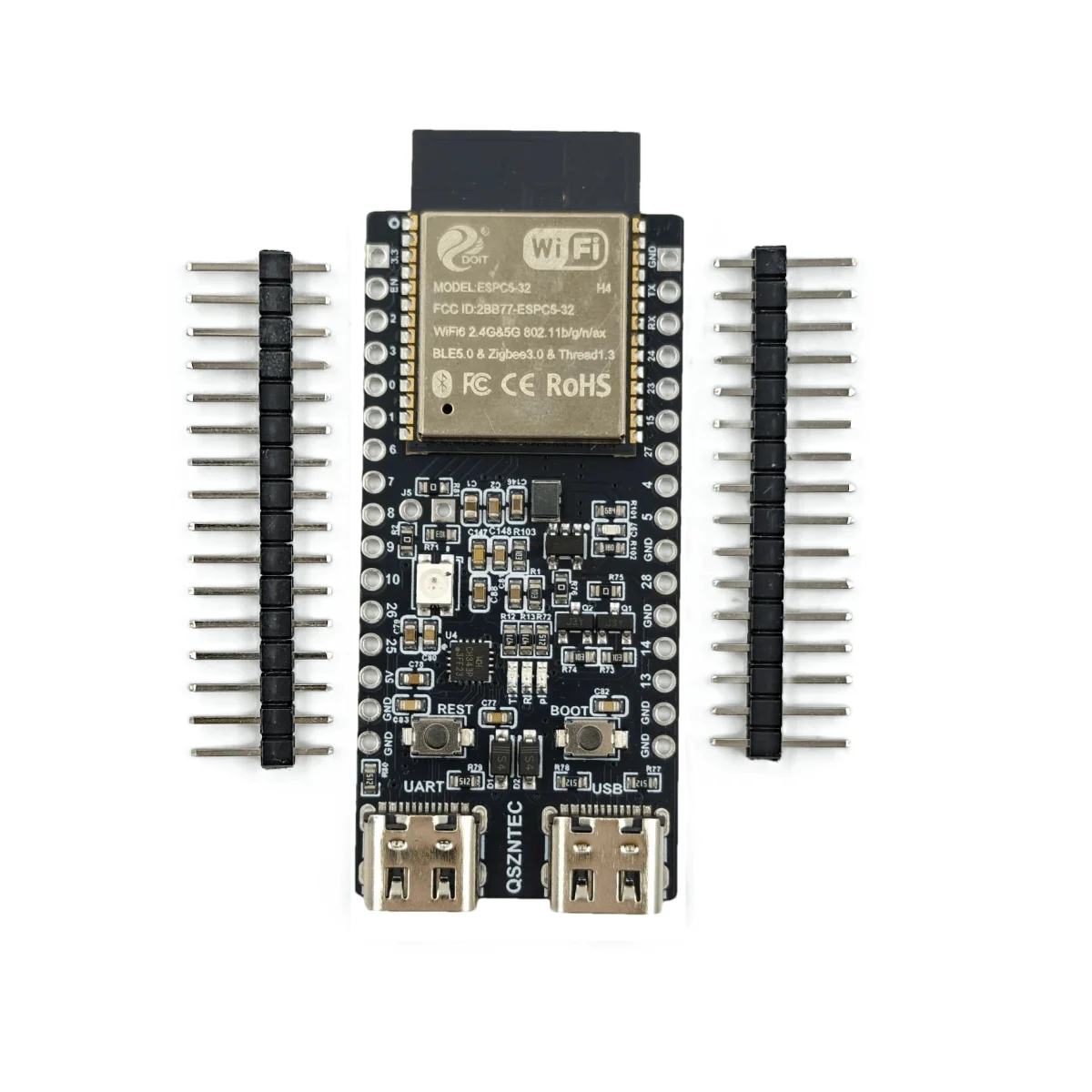 ESP32-C5-DevKitC-1 N4 مجلس التنمية 2.4 & 5 جيجا هرتز ثنائي النطاق واي فاي 6 رقاقة مراجعة v1.0