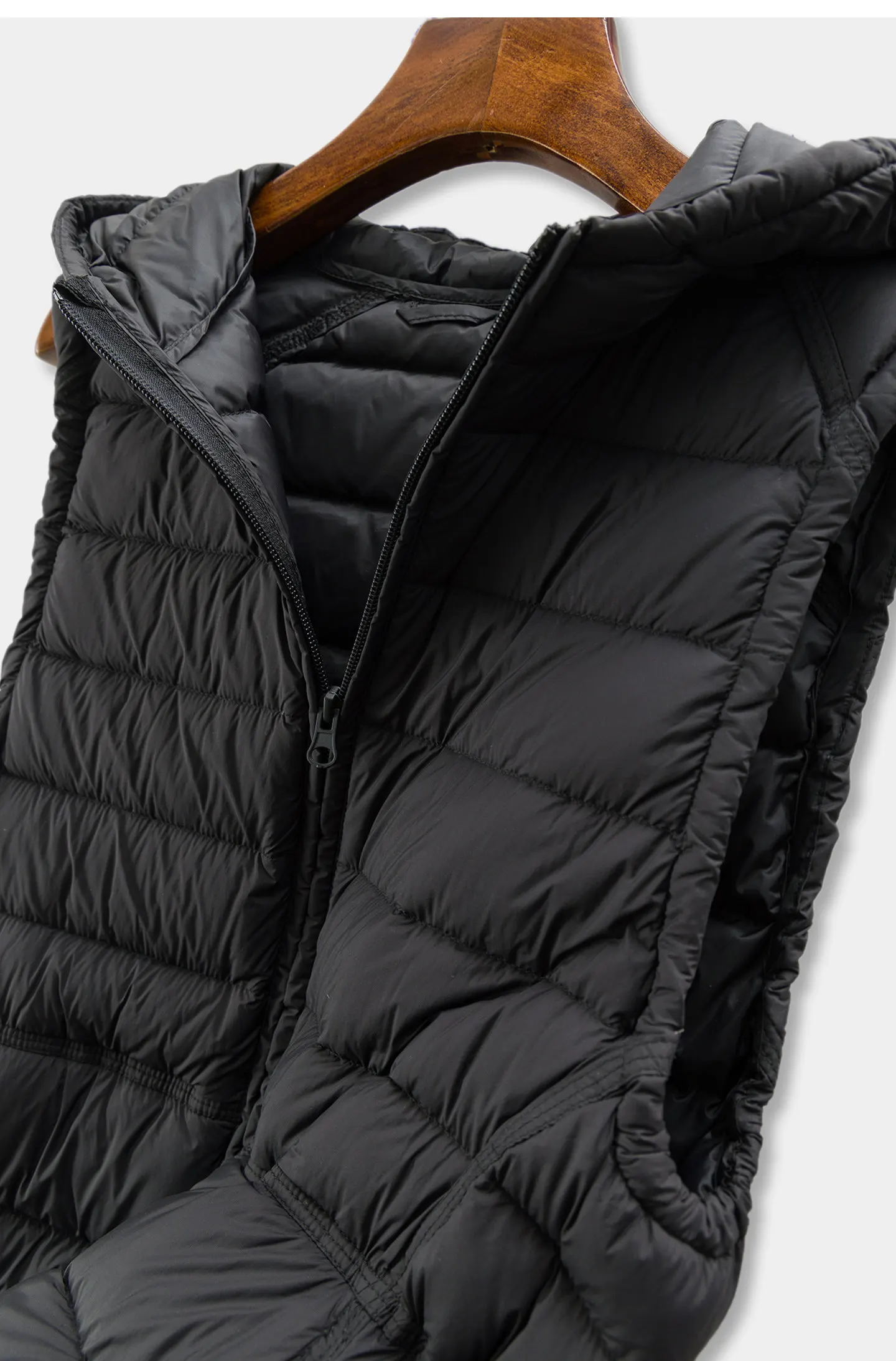 Light and Warm Without Burden, Cabinet Loose 90 Duck Down Hooded Down Vest Women F097 abrigo mujer