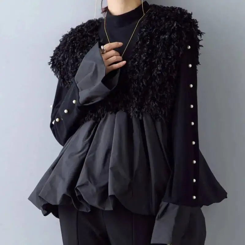 

V-neck Pullover Embroidered Flares Flare Sleeve Tank Top Tassel Patchwork Solid Color Women Vest Spring Tide