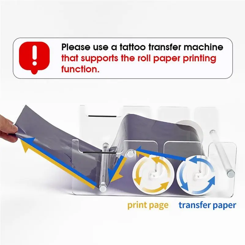 Transfer Paper - 95Ft Tattoo Paper Roll, Double Layer Thermal For Long Drawing Function Transfer Machine-AEF7
