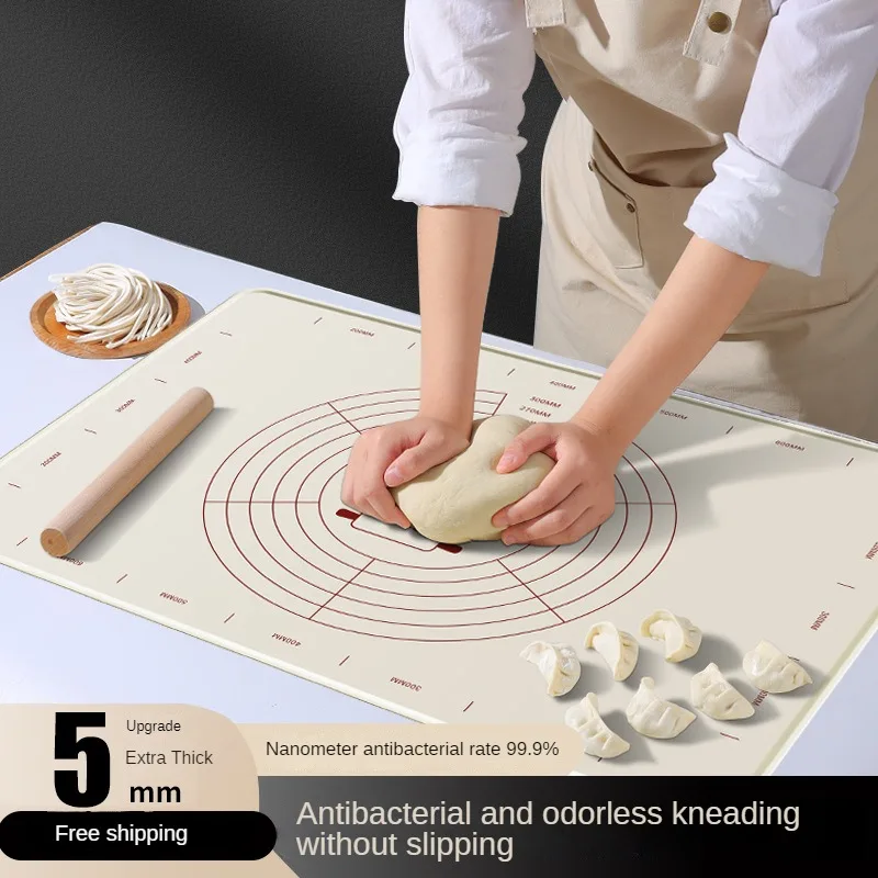 

Zackoo Silicone Kneading Dough Mat Thickened Food Grade Baking Pad for Kitchen Rolling Dough Pizza Large Dough Household Panel