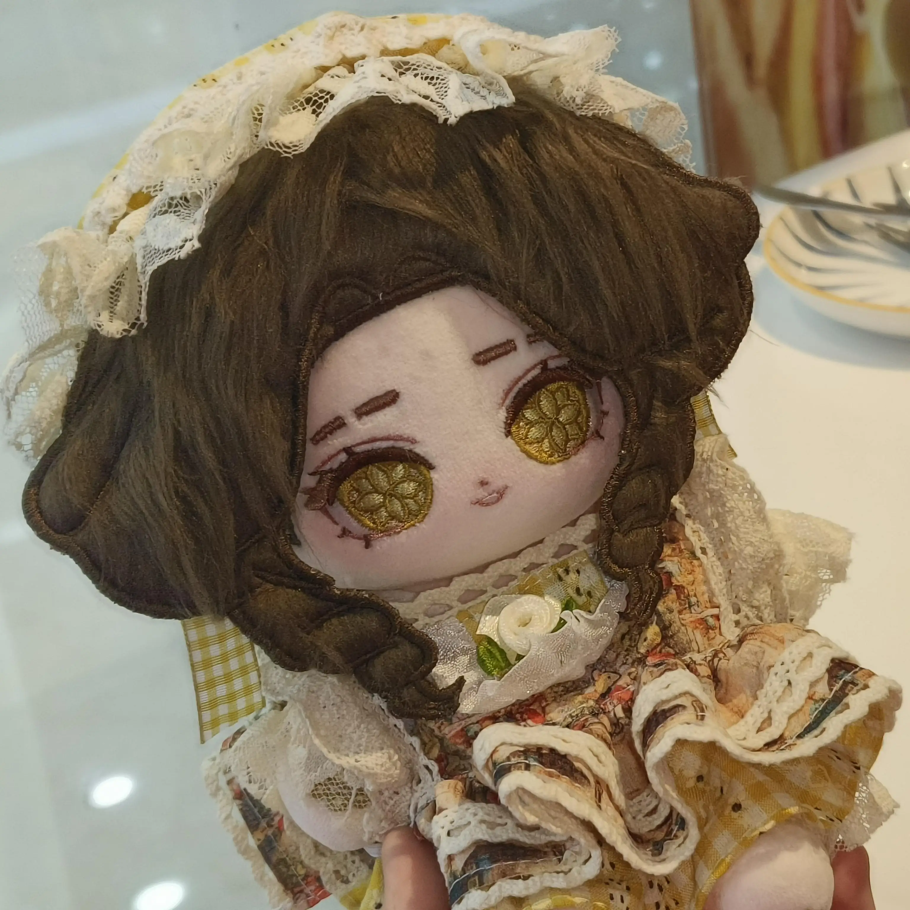 Anime Identity V Violetta atributo Cosplay dibujos animados lindo muñeco de algodón esponjoso Kawaii muñeco de peluche vestir colección regalo de Navidad 20CM