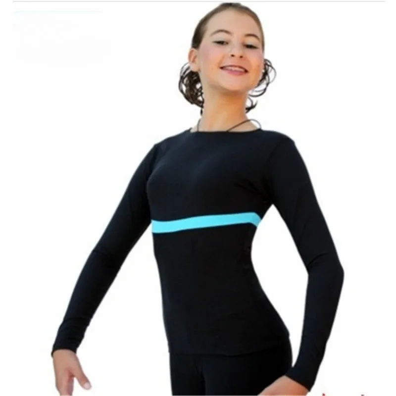 

customized women adult figure skating clothes training clothes tops T-shirts multiple colors to choose from ballet leotard