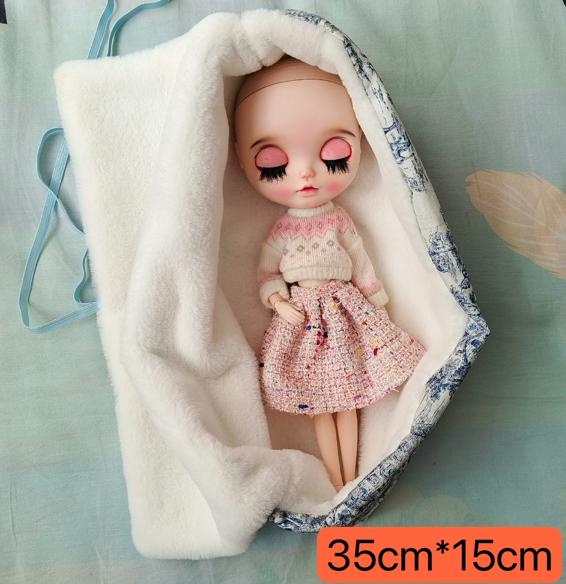 Dula Handmade Doll Clothes go out Imitation rabbit hair bags boxes for Blythe ob24 ob22 Azone Licca ICY JerryB 1/6 Bjd Doll