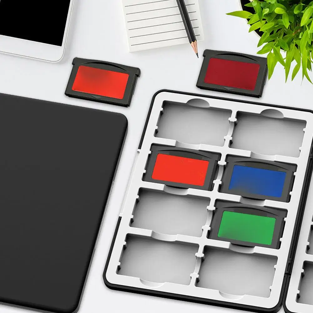 For GBA 16-in-1 Game Card Storage Box Magnetic Organizer For