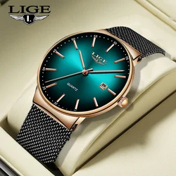 Fashion Women Luxruy Quartz Watches For Women Mesh belt Watch Ladies Sports Wacthes Cyan Dail Wrist Watch Clock Relogio Feminino