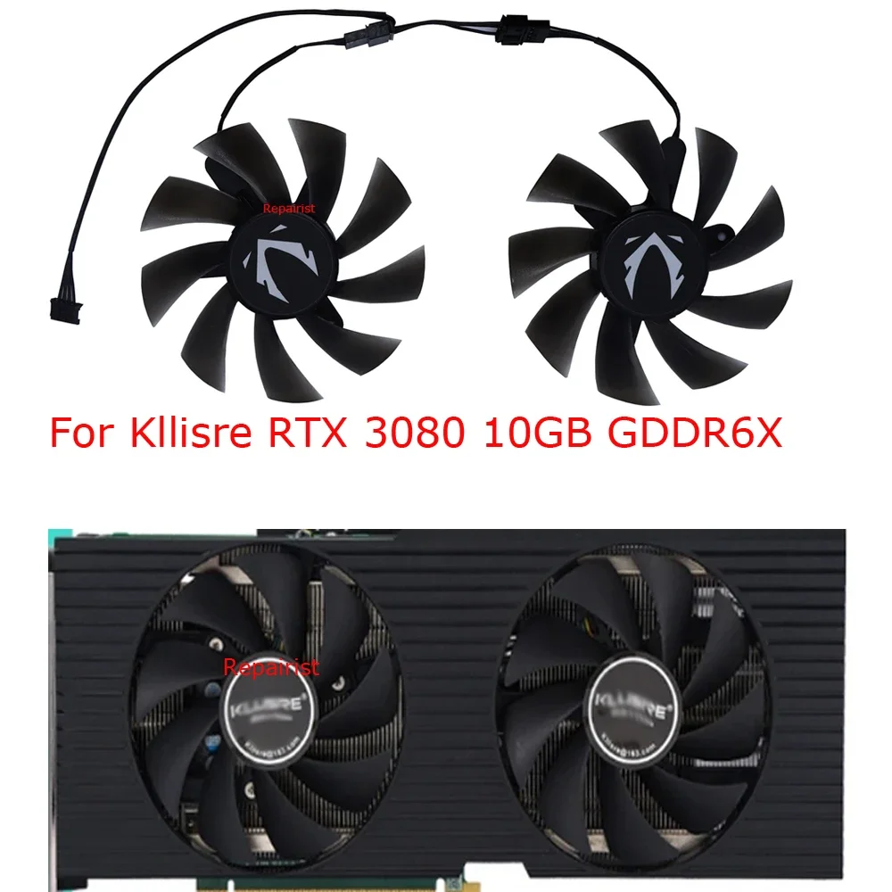 

2Pcs/Set,XY-D09015B,Graphics Cards Fan Cooling,For Kllisre RTX 3080 RTX3080 10GB GDDR6X,For Kllisre RTX 2060 SUPER 8GB GDDR6