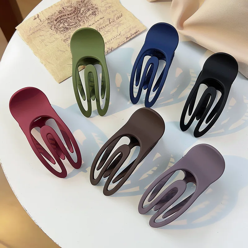 

New Frosted U-Shaped Hairpin Women Korean Medium Solid Color Hair Clips Simple Duckbill Clip Barrettes Girls Hair Accessories