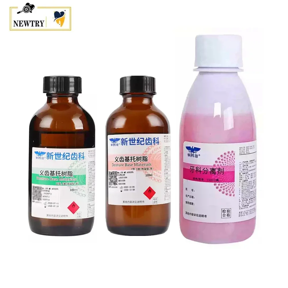 

100ml Dental Monomer Acrylic Liquid Denture Base Materials PMMA Dentistry Plaster Separating Agent Artificial Tooth Resin Liquid