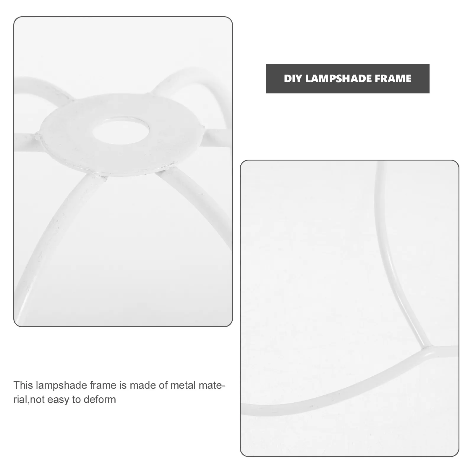 DIY Metal Lampshade Frame Heavy-Duty Wire Cage Bracket for Pendant Ceiling Table Bedside Lamps Crystal Chandelier Shade Rack