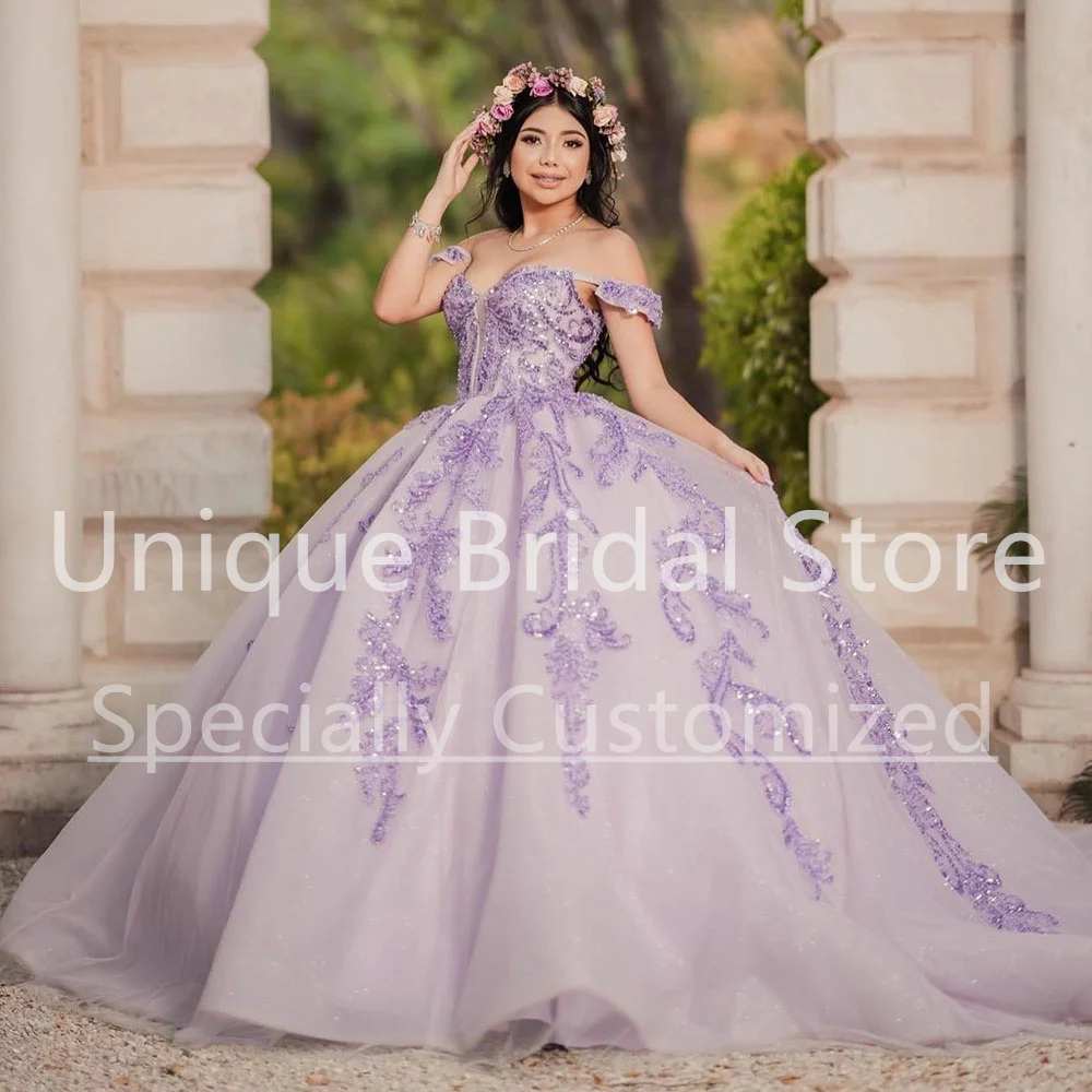   Quinceanera فستان الكرة ثوب قبالة الكتف زين الخامس الرقبة الظهر الدانتيل متابعة ذيل المحكمة فساتين عيد ميلاد المرأة ل L