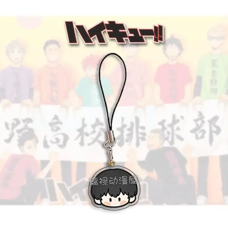 Haikyuu Mobile Phone Lanyard Hinata Shoyo Kenma Kozume Acrylic Pendant Straps Hanging Cute Rope Bag Ornament Accessories Gift