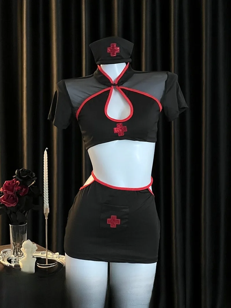 

White Uniform-inspired Sleepwear for Women,Lightweight Fabric,Modern Clean Design,Elegant Home Pajama Set for Relaxation