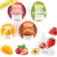 1/4 Pcs Food Saver Set Silicone Food Storage Containers for Fridge for Lemons, Garlic, Tomatoes, and Potatoes Fruits Vegetables