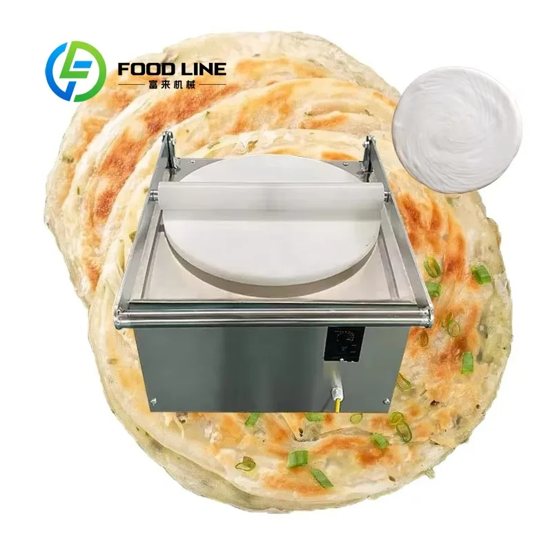 Customized Imitation-Handmade Electric Dough Roller Press Machine for Pizza Chapati Scallion Pancake Pressing Rolling