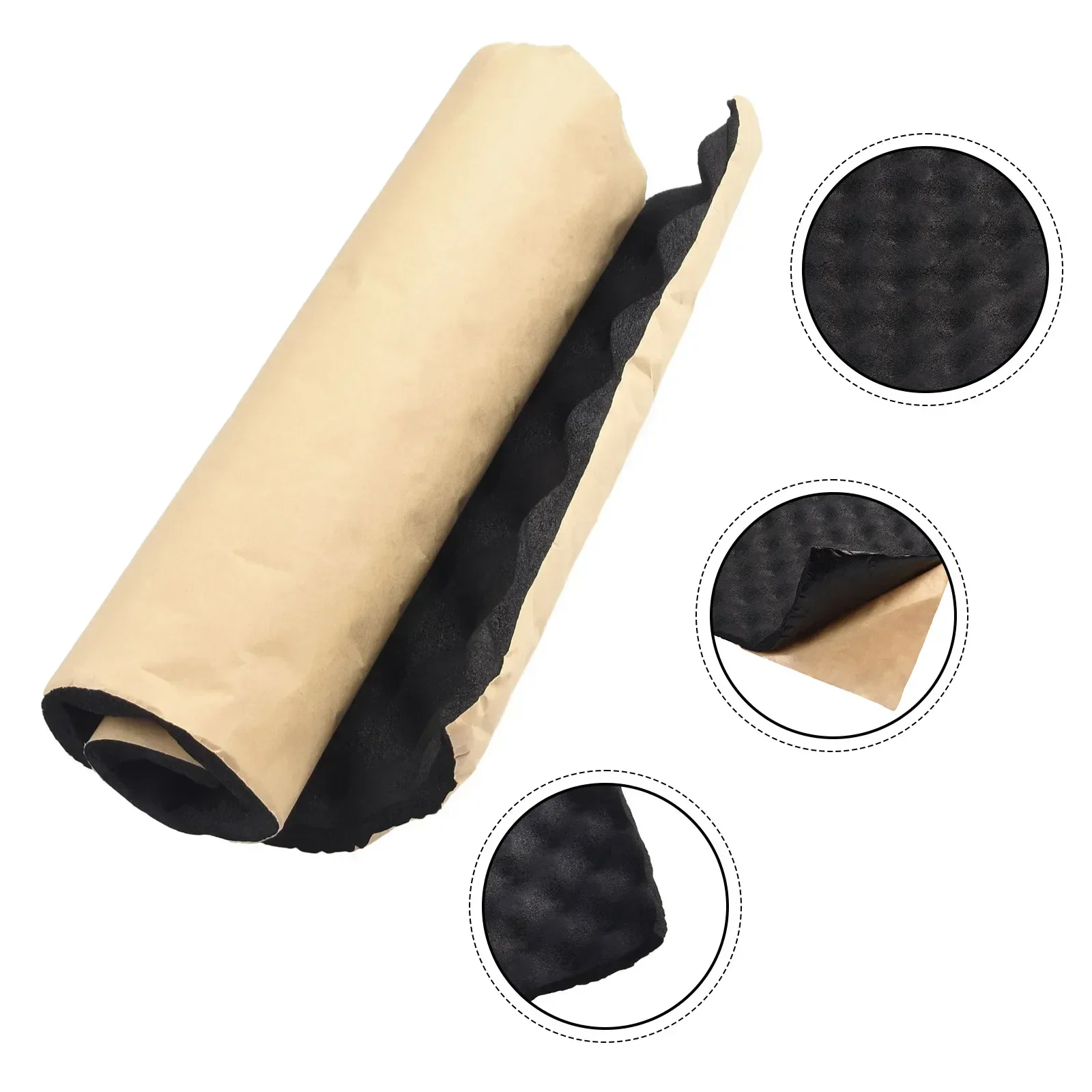 1pcs 2cm Car Sound Deadener Noise Insulation Acoustic Dampening Foam Subwoofer Mat Black Vehicle Sound Deadener Mat  Accessories