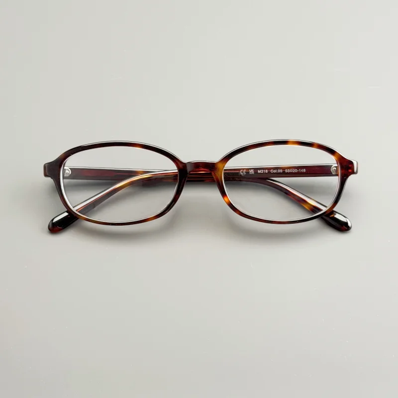 

Acetate retro small frame glasses for men and women, nerdy oval-shaped nearsighted optical glasses, designer prescription glasse