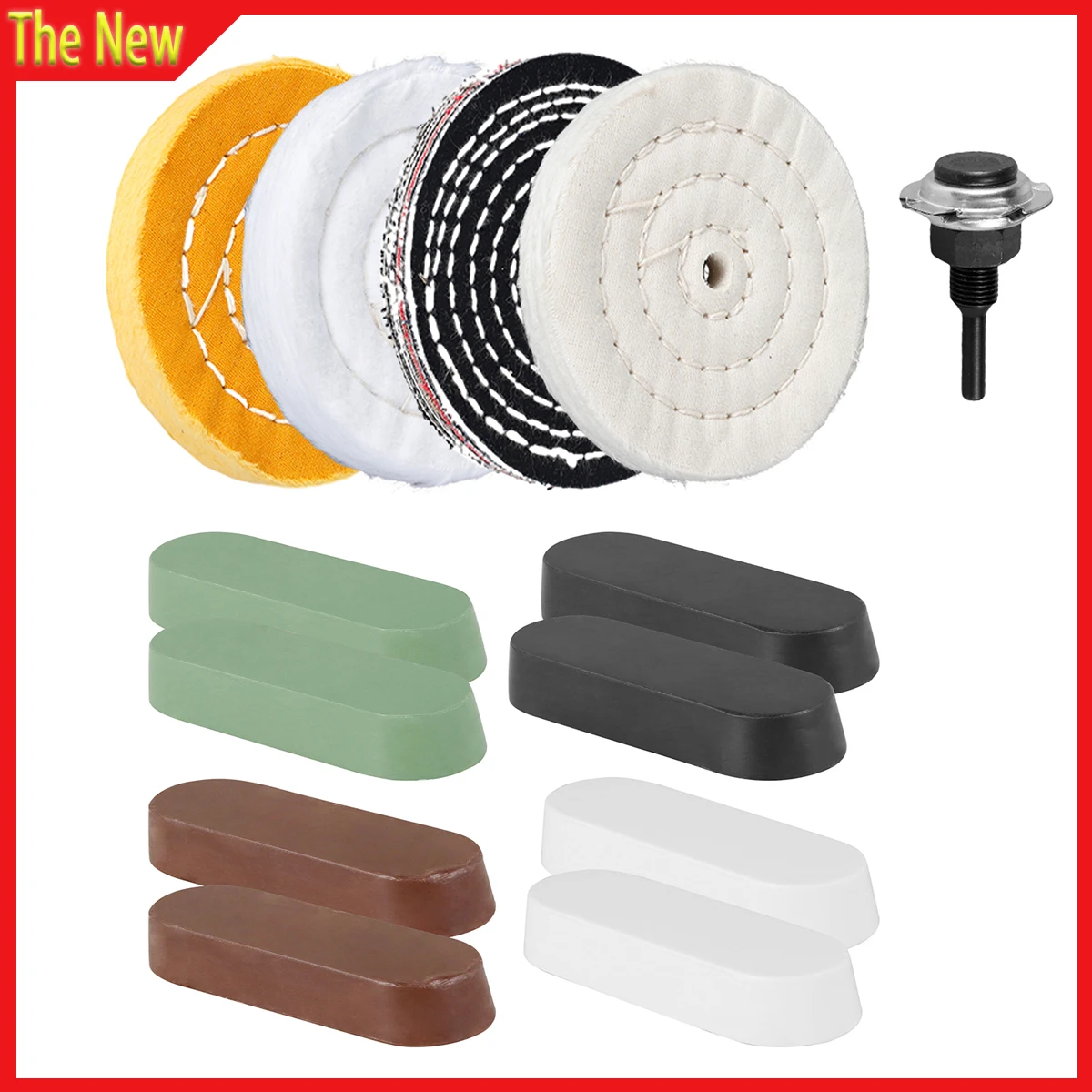 4 Inch Polishing Wheel Kit Polishing Compound Kit Premium Honing Compound Set for Wood Plastic Metal Ceramic Glass