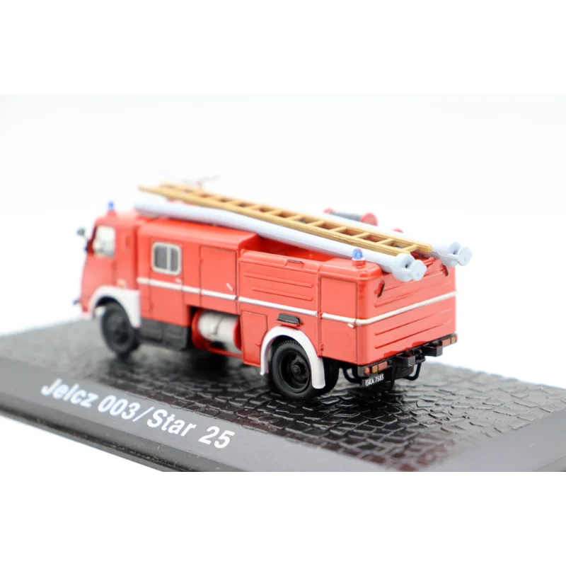 Diecast 1/72 escala Jelcz 003 Star 25 motor de bomberos coche en miniatura de aleación juguete coleccionable regalo adorno de exhibición de recuerdo