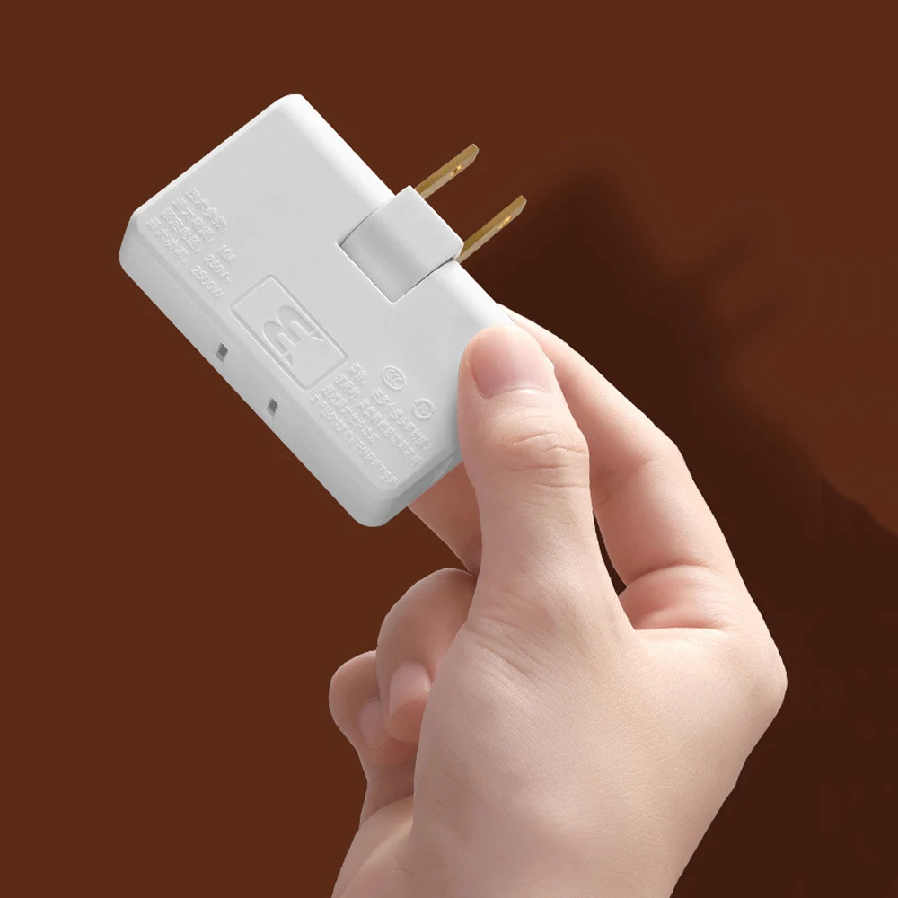 180 Degree Extension Plug USB Adapter 2-prong Swivel Socket Converter US Plug 1 to 3/4 Ways Power Socket Multi-function Plug