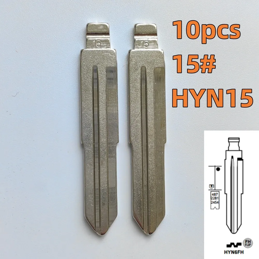 10pcs 15# KD Key Blade HYN15 HYN6 Flip Blank Key Blade for KD Keydiy JMD VVDI Remote HYN6FH