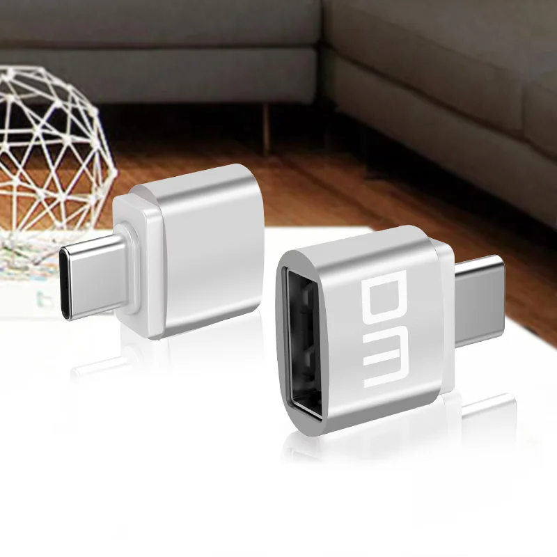 Adaptador usb c para usb, conversor otg para dispositivos com interface tipo c