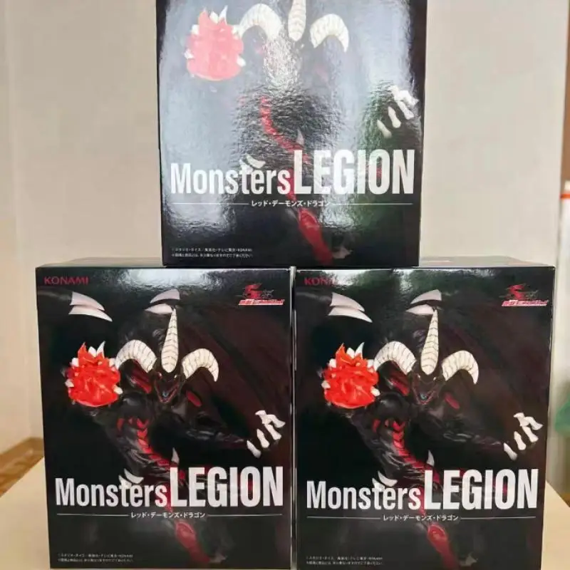 Em estoque genuíno yu gi oh duelo monstros dragão vermelho archfiend novo e fechado anime figura modelo coletor ornamento brinquedo presente