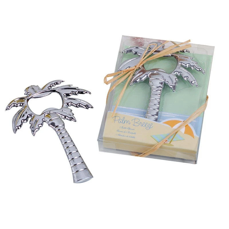 

10Pcs Novelty Tree bottle opener Wedding Favors gifts Love party decoration coconut tree Openers Guests gift box x Palm Breeze