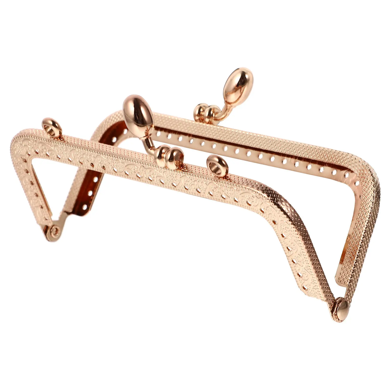 DIY Metal Purse Frame Bag Clasp Replacement Handle Lightweight Decorative Accessory Perfect for Straw Handbags Clutches Beach