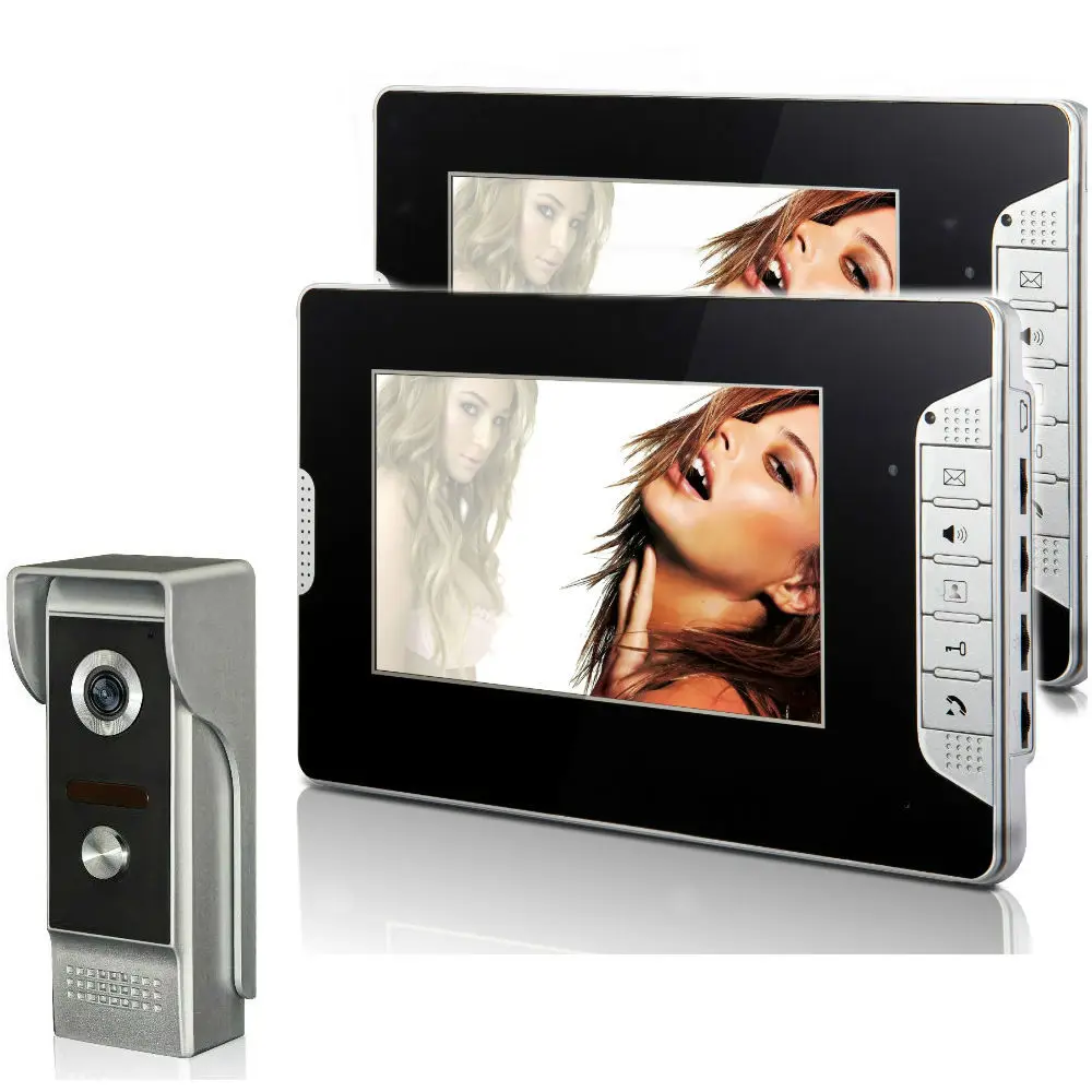 

SmartYIBA Wired 7"Inch Monitor Video Doorbell Door Phone Video Intercom Security Night Vision 1 Camera 1~2 Monitor System