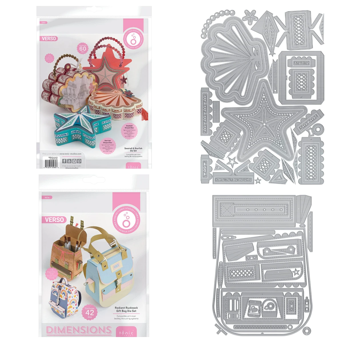 

November 2025 New Radiant Rucksack Seashell Gift Box Metal Cutting Dies for DIY Scrapbook Diary Photo Album Handmade Decoration