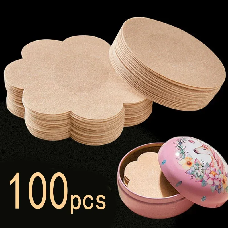 

50/100Pcs Cloth Nipple Cover Teat Hide Women Nipple Pasties Piece Breast Petals Invisible Bra Padding Chest Sticker Patch Covers