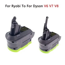 Battery Adapter For Ryobi 18V Lithium Battery Adapter Converter To For Dyson V6 V7 V8 Battery Vacuum Cleaner tool P107