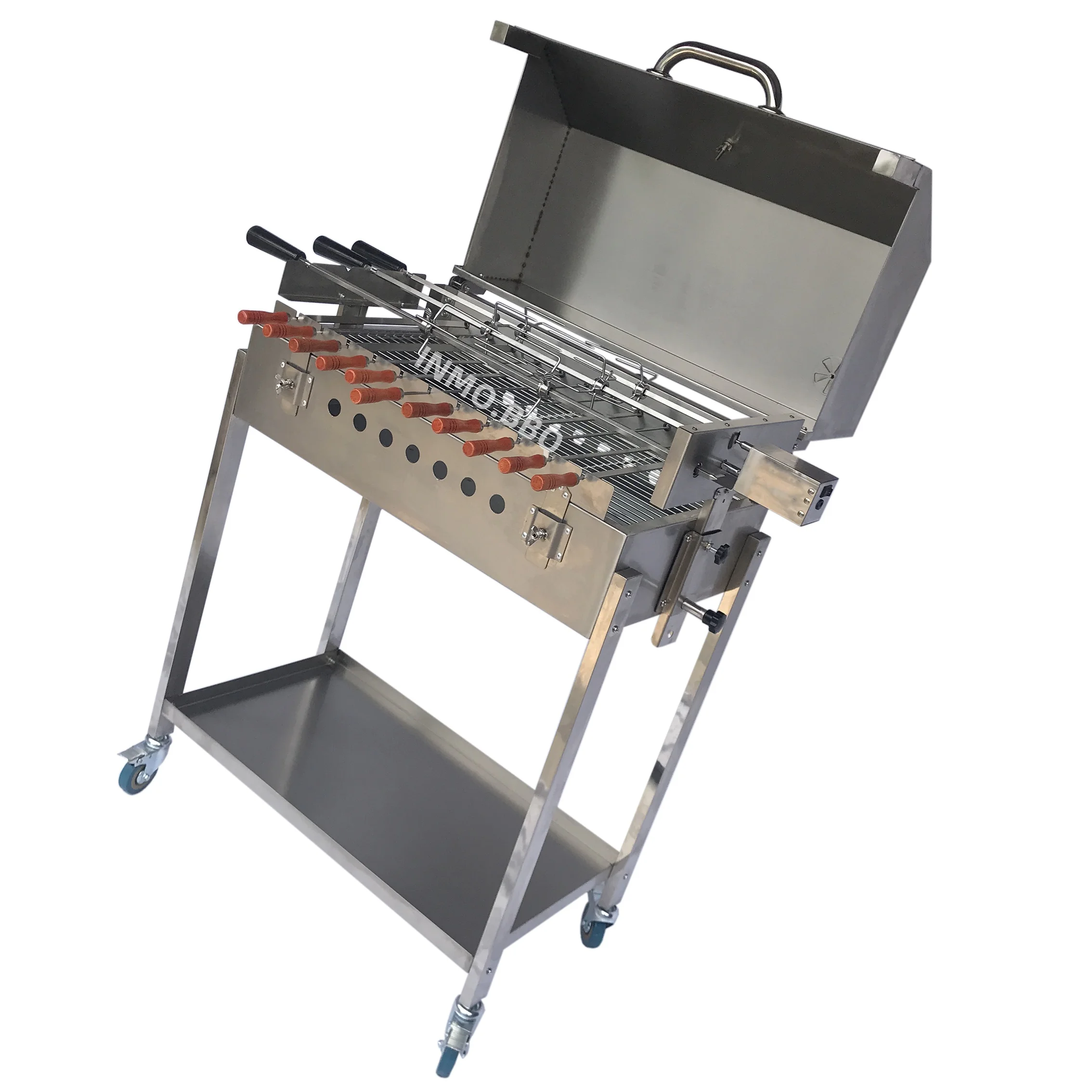 Stainless Steel Cyprus Barbeque Grill Outdoor Charcoal Bbq Rotisserie Spit