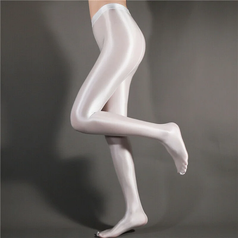 NEWJOINFUN Oversize Womens 70D Shining Glossy Reflective Silk Pantyhose Plus Size Nightclub Party Performance Stockings Tights