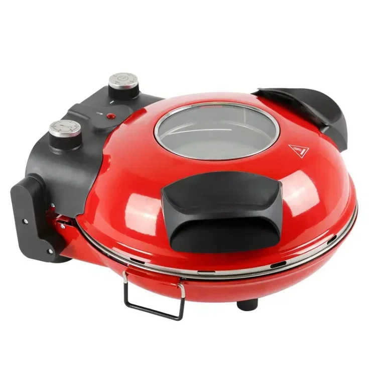 Crispy Crust 12" Rotating Pizza Maker with Stone & Baking Pan Electric Pizza Oven